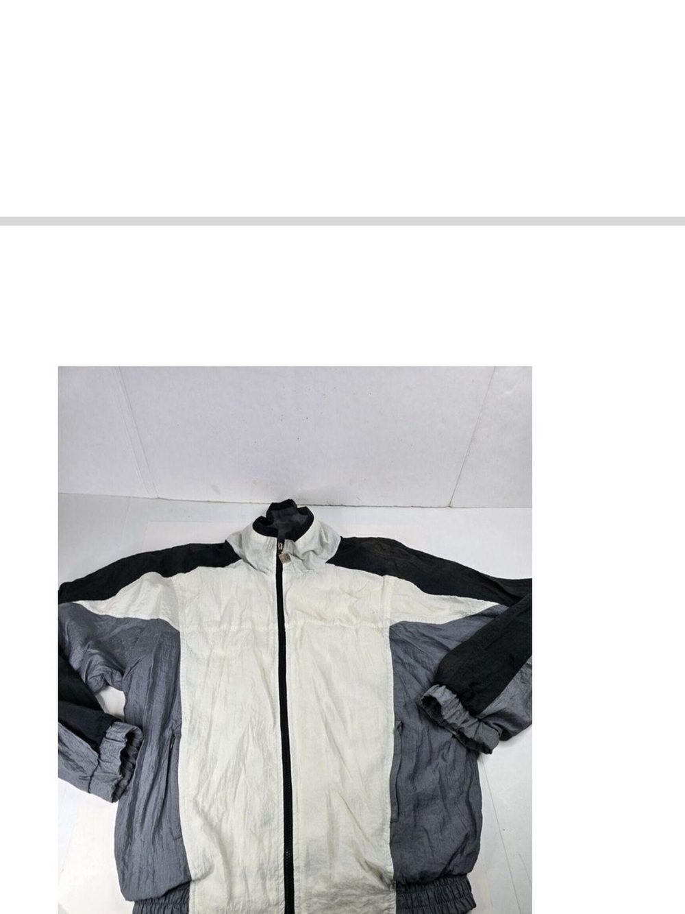 Givenchy White, Gray & Black Colorblock Windbreaker